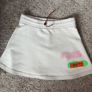 NWOT Heron Preston white skater skirt hype street